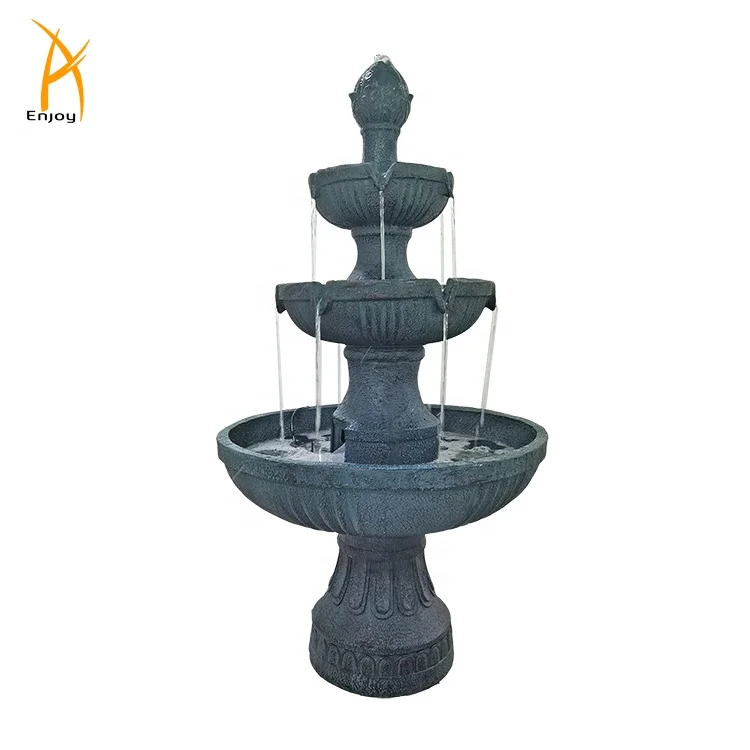 Patio decoration 3 tiers water fountains polyresin fountain