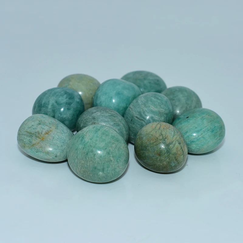 Wholesale Gemstone 20-30mm Natural Amazonite Tumbled Stones for Decoration