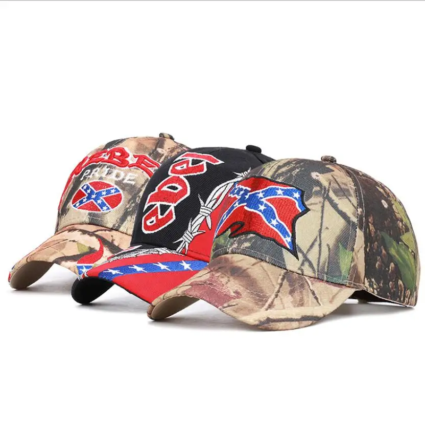 Texas Baseball Caps REBEL Pride Outdoor Letters Embroidery USa Camouflage Sun Hat