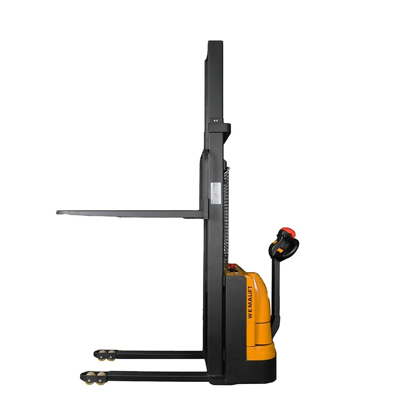 CDDE High Quality Walking Full DC Motor Reach Stacker Forklift 1.5 ton Electric Pallet jack Stacker