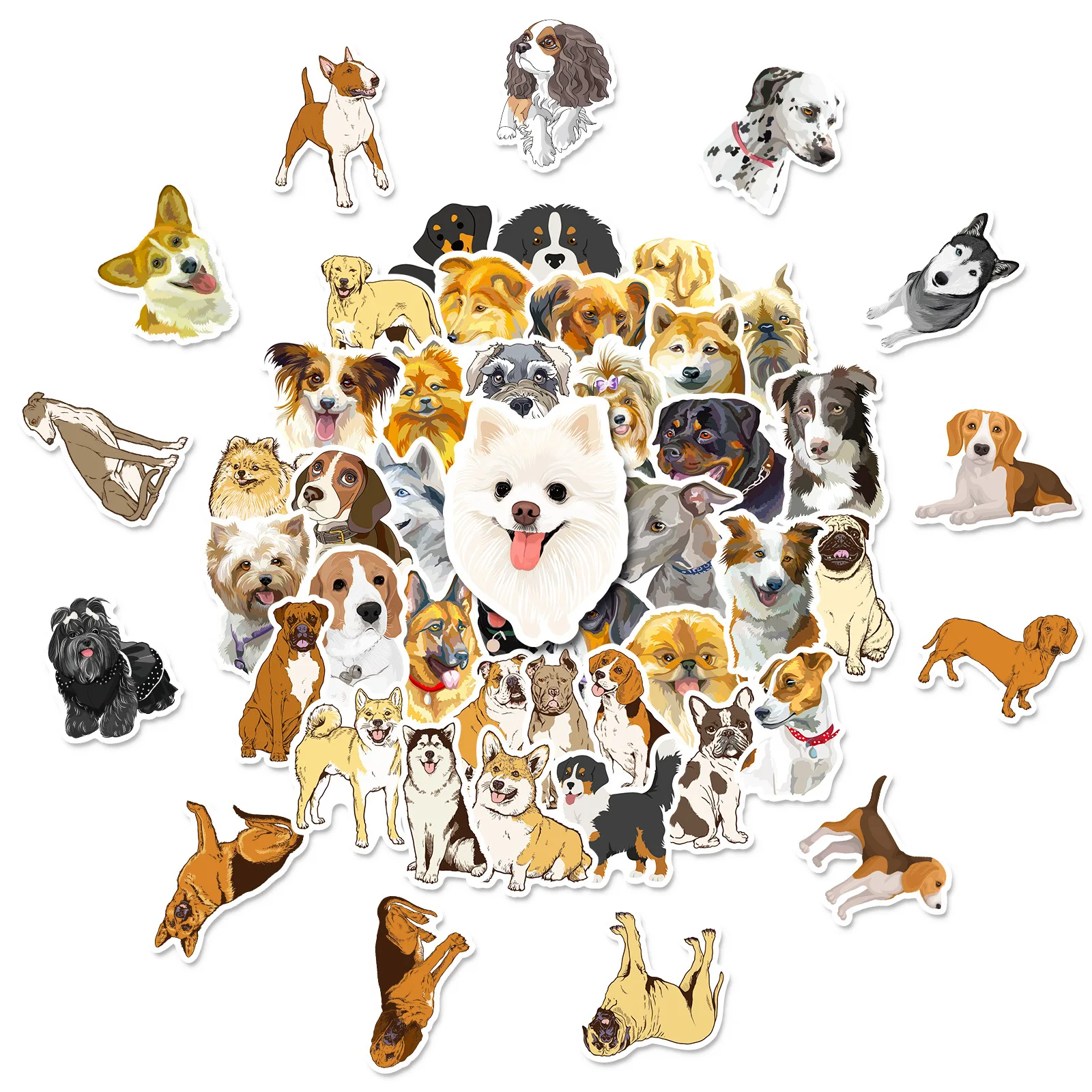 50pcs Sell The black dog graffiti stickers packs for car motorcycle suitcase guitar notebook wholesale