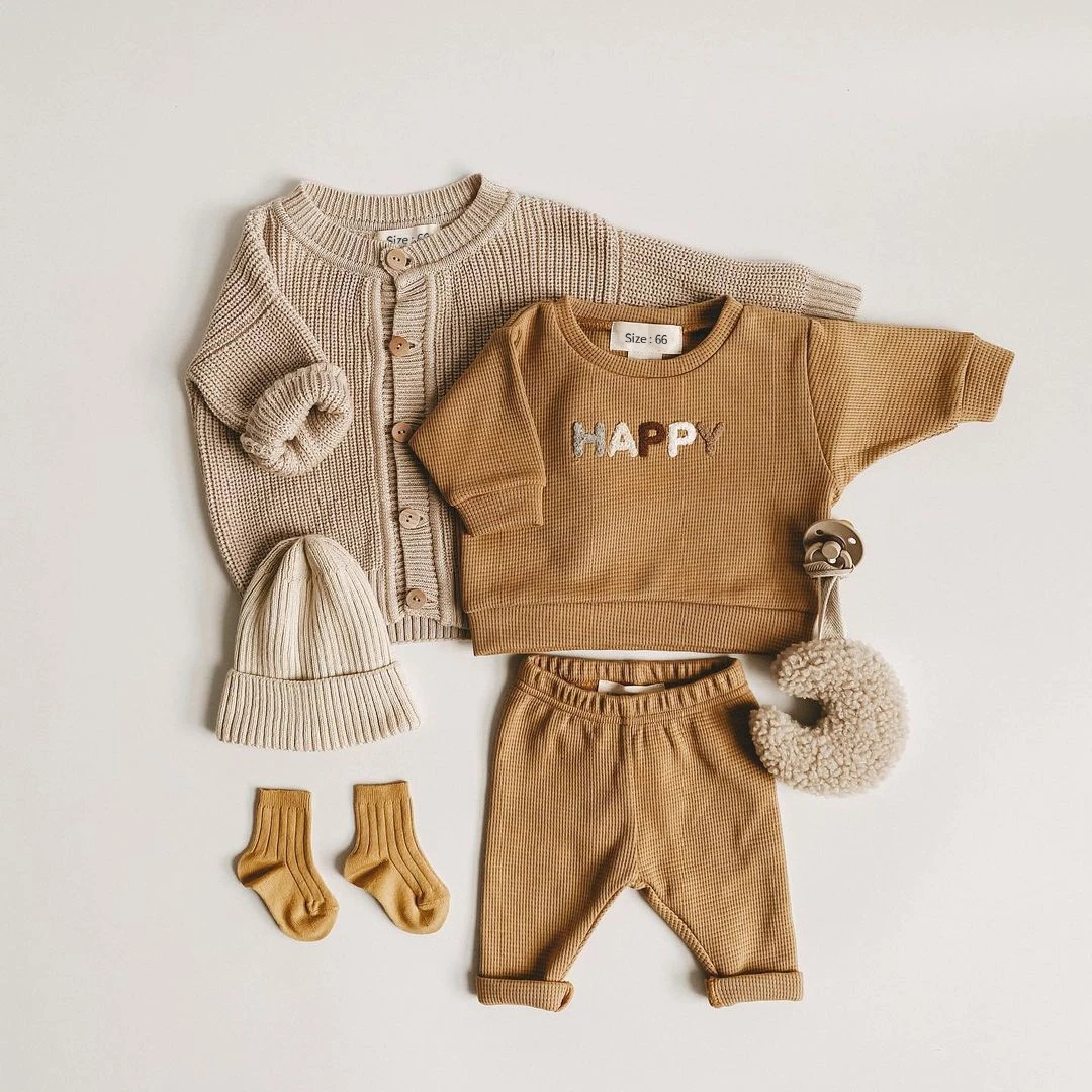 Spring Fashion Baby Clothing Baby Girl Boy Clothes Set Newborn Sweatshirt + Pants Kids Suit Outfit