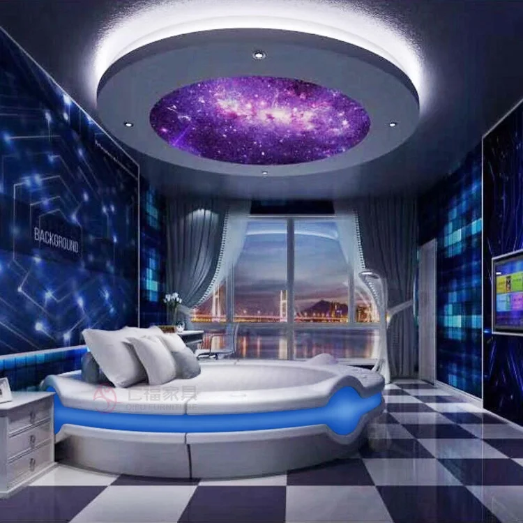 China Supply Cheap Good Quality Home Furniture Bedroom Hotel Set Lovely UFO shape bed for sale