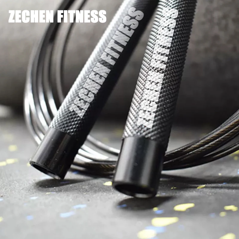 Lightweight cable and easily adjustable aluminum handle speed custom logo jump rope for Crossfit double-unders boxing fitness