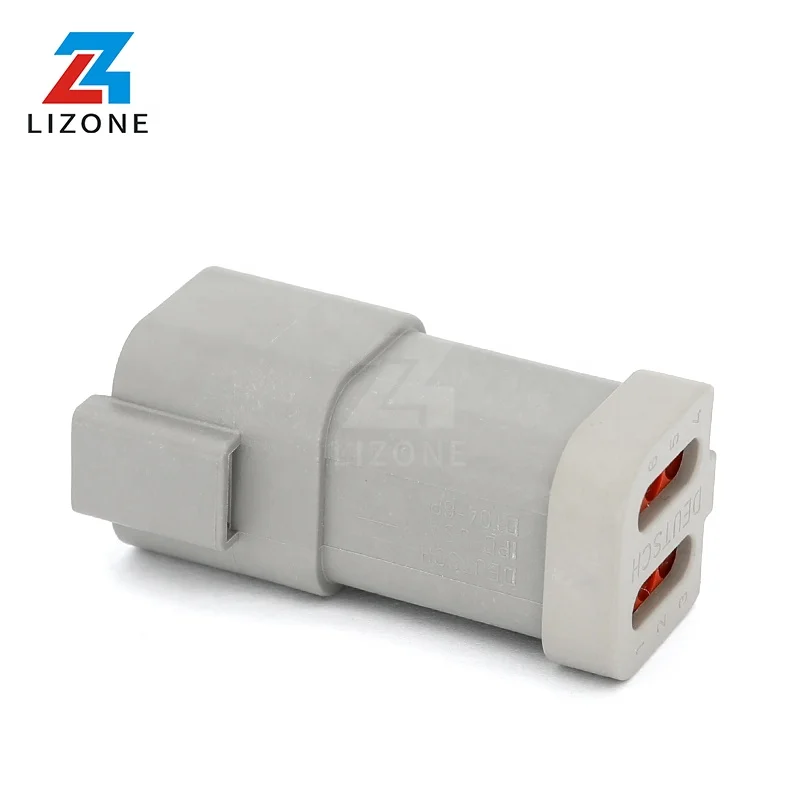DT04-6P-E003 6 pin male Deutsch dt series automotive waterproof wire connector with end cover