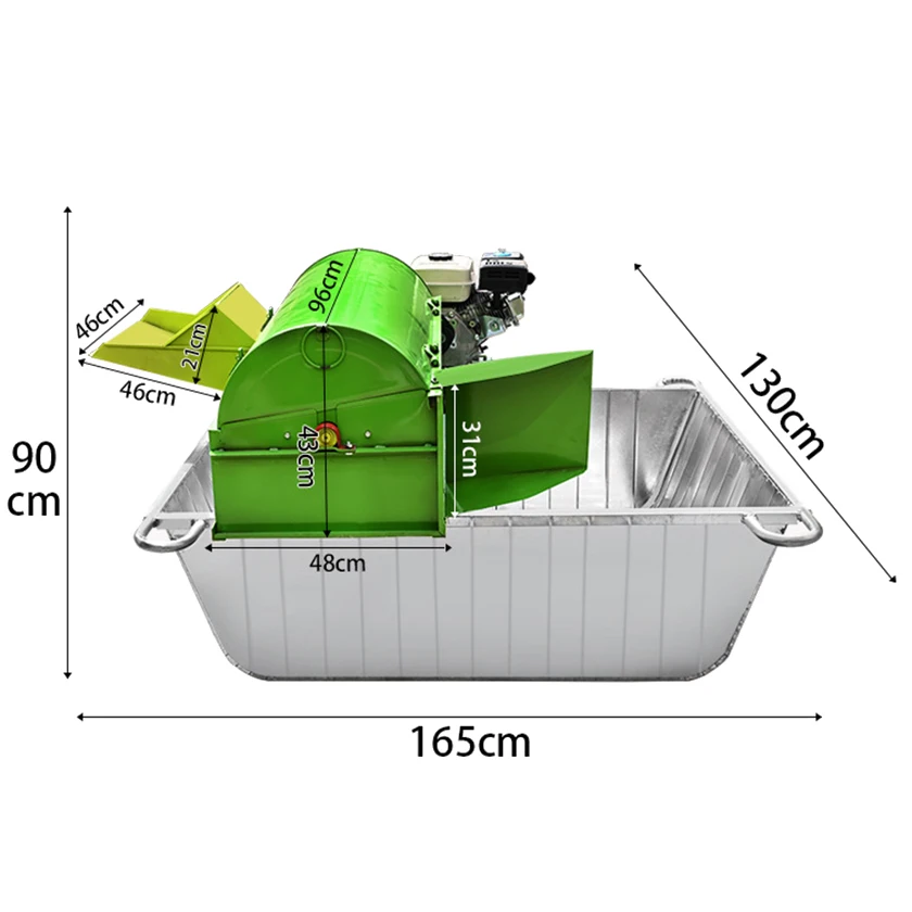 Agricultural Gasoline Engine Rice Thresher for Rice Wheat & Rapeseed Cultivators Tillers