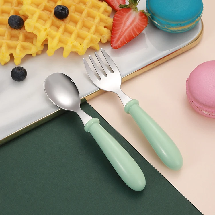 Stainless Steel BPA Free Kid Children Spoon Fork Cutlery Set