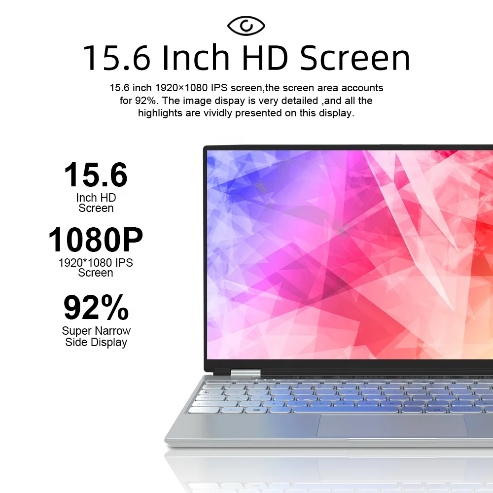 Новое поступление ноутбук 15 6 дюймов 1920x1080 IPS J4125 8 ГБ + 512 металлический легкий студенческий компьютер