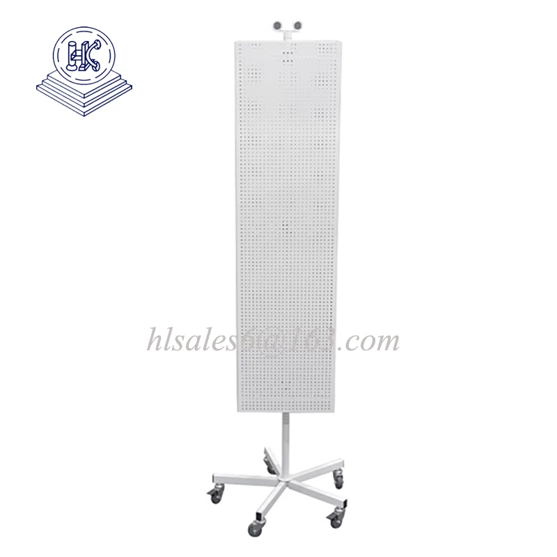 Gift Shops Metal Magnet Stickers Hair Accessories Pegboard Display Stand Rack Retail Steel Fixture