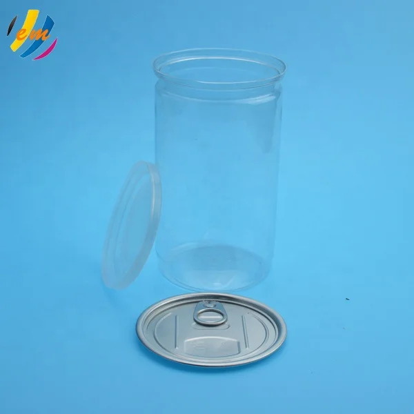 700ml food grade easy opening round plastic cans  with pop lid