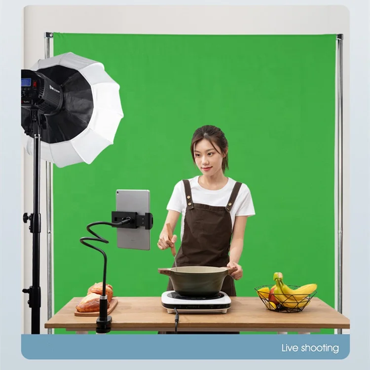 Studio 3*1M Green Screen Chromakey Backdrop Photo Video Studio Fabric Background for Movie, Photography Studio Streaming