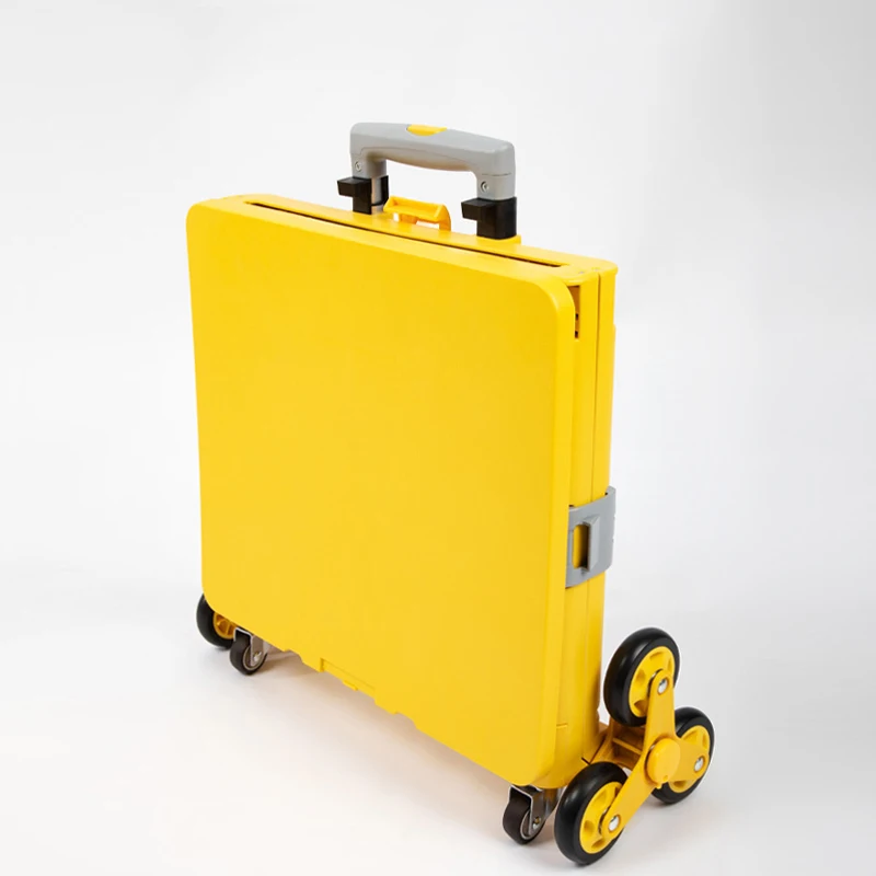 Plastic Rolling Hand Pull Push Tool Supermarket Trolley Foldable Utility Folding Shopping Cart Trolley