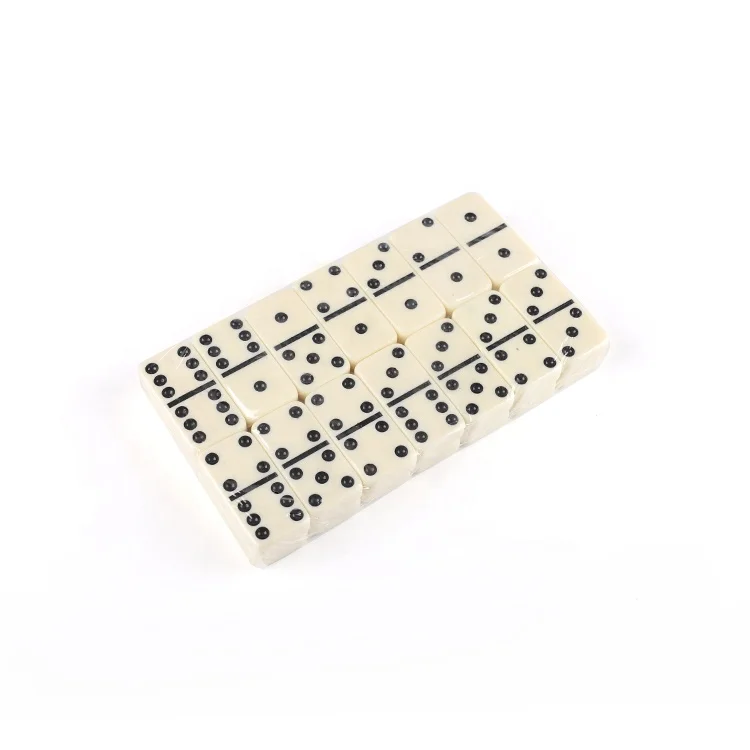 Gambling Game Double 6 9 12 15 Black Dot Domino With Pvc Box