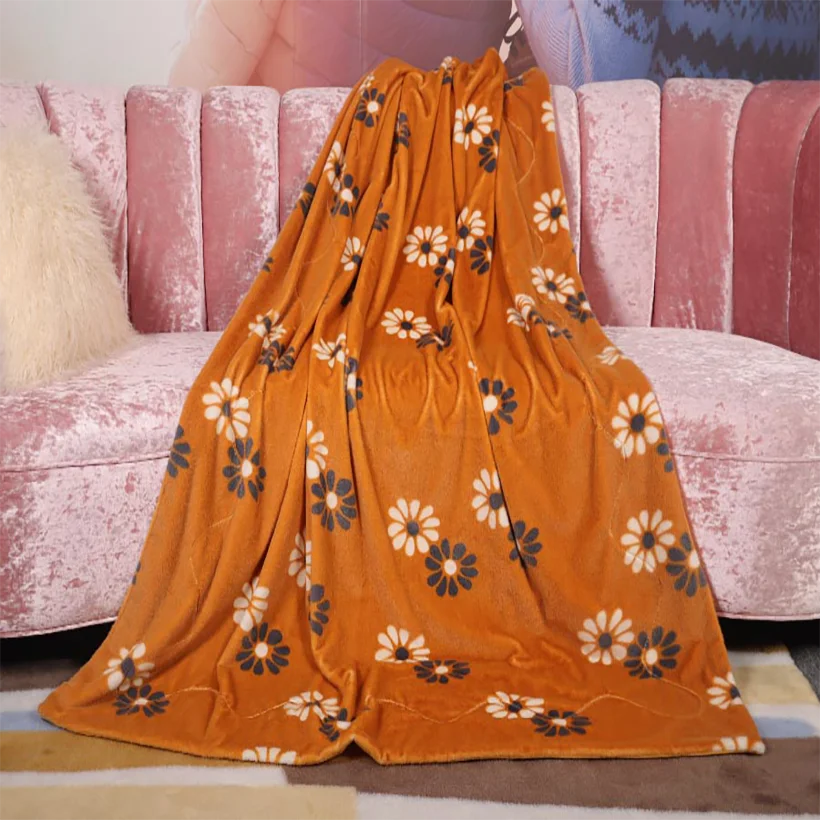 Hot Luxury Fleece Printed Oversize Throw Blanket, Warm Blanket Home Textile 100% Polyester Animal Modern Knitted Provide