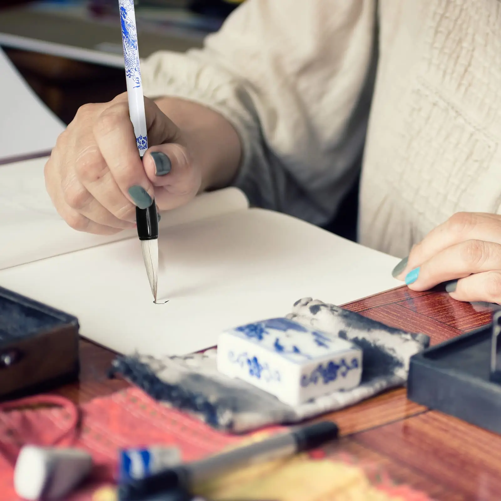 18Pcs Chinese Calligraphy Brushes Set All Kinds of Brush Shapes