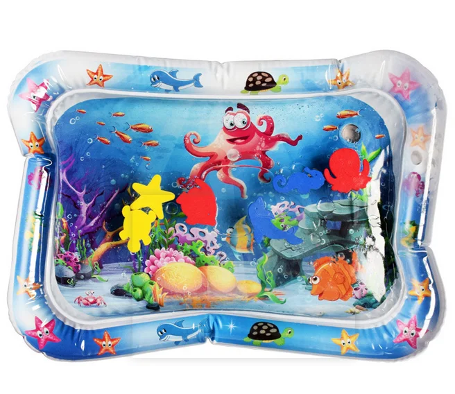 Soft Infant Toddler Inflatable Baby Tummy Time Premium Water Play Mat Cushion