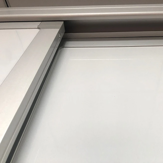 OEM size low MOQ training school teaching furniture magnetic sliding 4pcs panel whiteboard green board for electrical board use