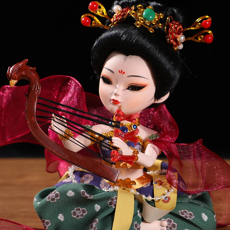 Good quality Antiquity ornament Handmade Cultrural Doll Dunhuang Flying Fairy Chinese  Beijing Silk Dolls