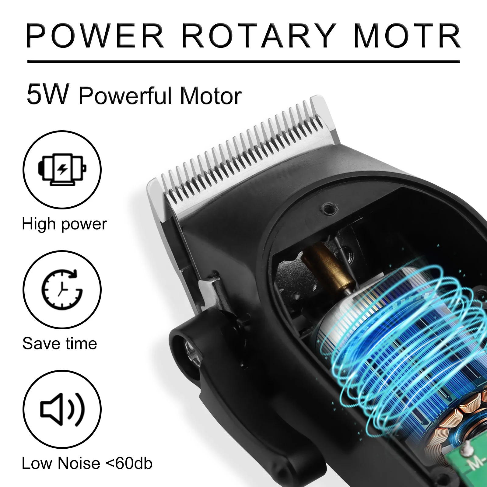 HIENA HYN-212 Black New Design Good Quality Professional Hair Clippers Waterproof  Electric Body Rechargeable For Man