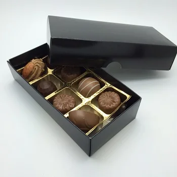 Custom Logo Design Luxury Food Bonbons Nuts Kernels Truffles Giveaway Display Package Paper Chocolate Divider Packaging Boxes