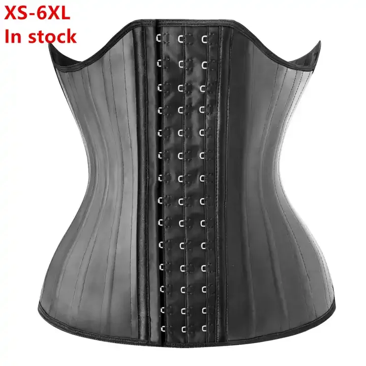 Plus size girdle 25 steel bone waist slim belt latex corset for women