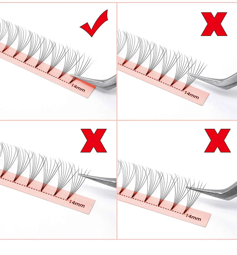 Wholesale pre made eyelash extension fanned 5d 6d 3d eyelash extension easy fans mega volume Lashes premade fans Lash extensions