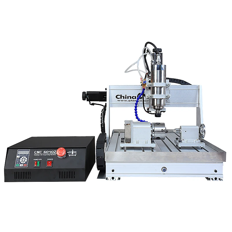 Small desktop 3/4 axis 2200W water cooling spindle 6040 mini cnc milling router Machine  with water sink