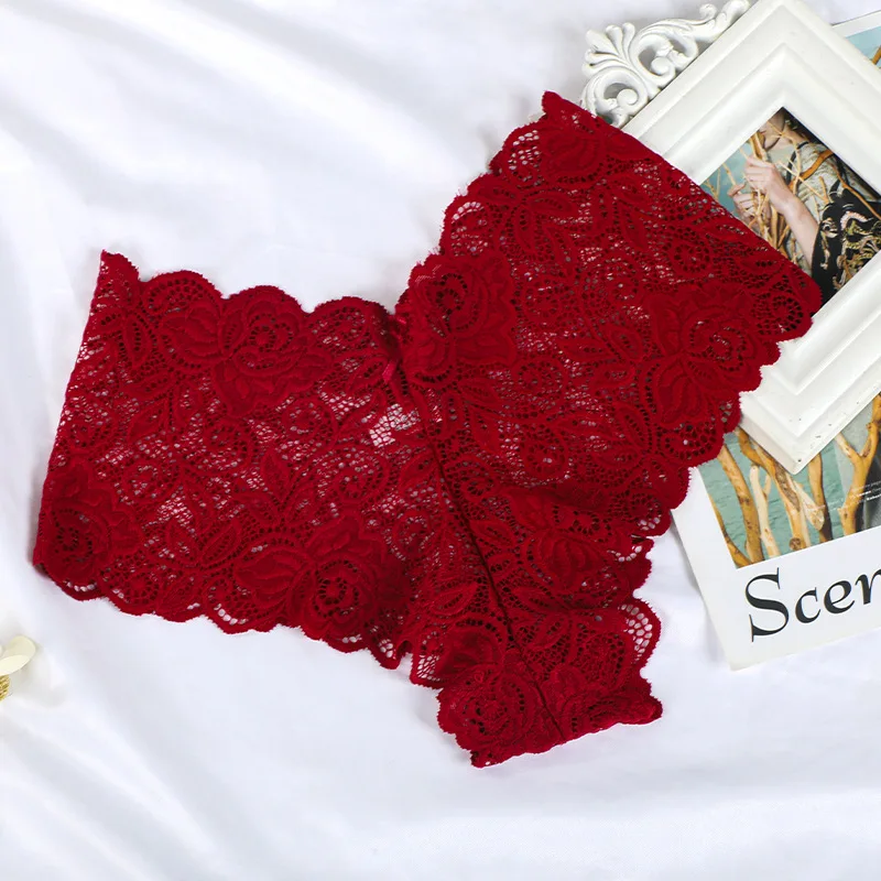 New Style Comfortable See Through Panties Sustainable Cotton Lady Briefs Lace Underwear Women Sexy