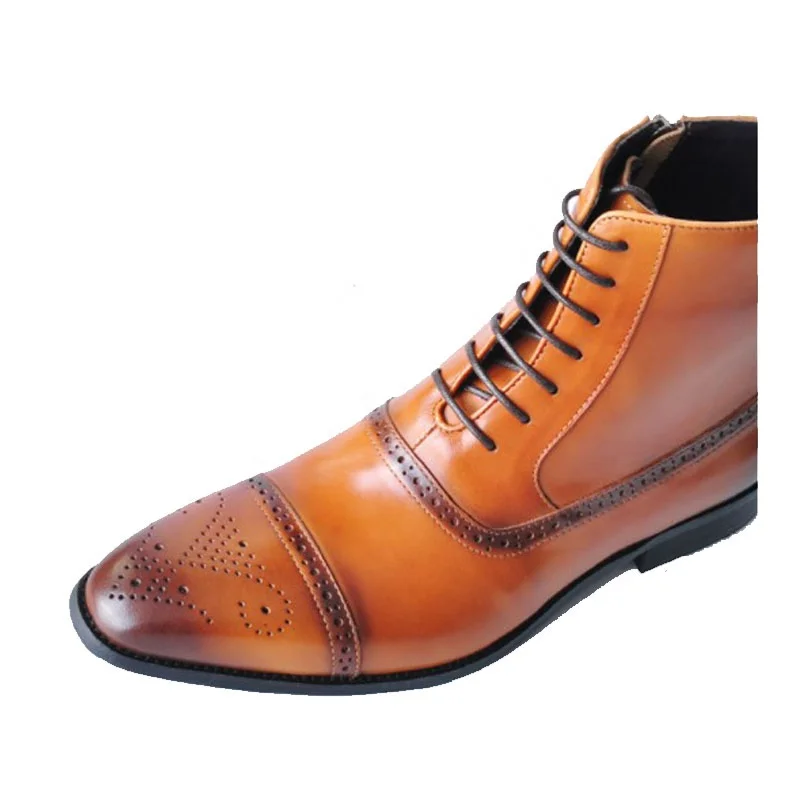 
dropshipping England style men ankle boots light weight outdoor winter boots lace up anti slip martin boots leather men shoes 