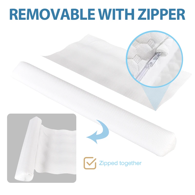 Non-Slip Cover Inflatable Mattress Travel Baby Bed Rail Inflatable Bed Bumper Baby Safety Portable Bed Rail Guard for Toddlers