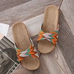 Whosale Jute Linen Disposable Slipper Latest Ladies Slippers Shoes And Sandals Size Shoes Summer Beach Slides Slipper Sandals