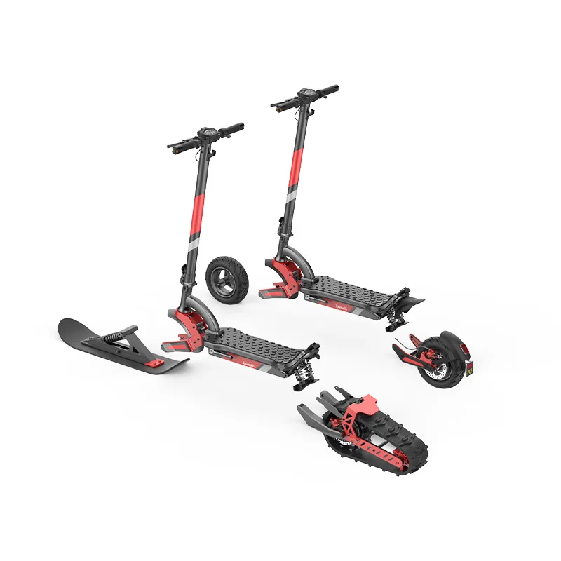 Branded Your Logo 48V 15Ah 2000W Unisex 3-in-1 Electric Snowmobile Snow EScooter/ Off Road Electric Scooter/Tracked EScooter