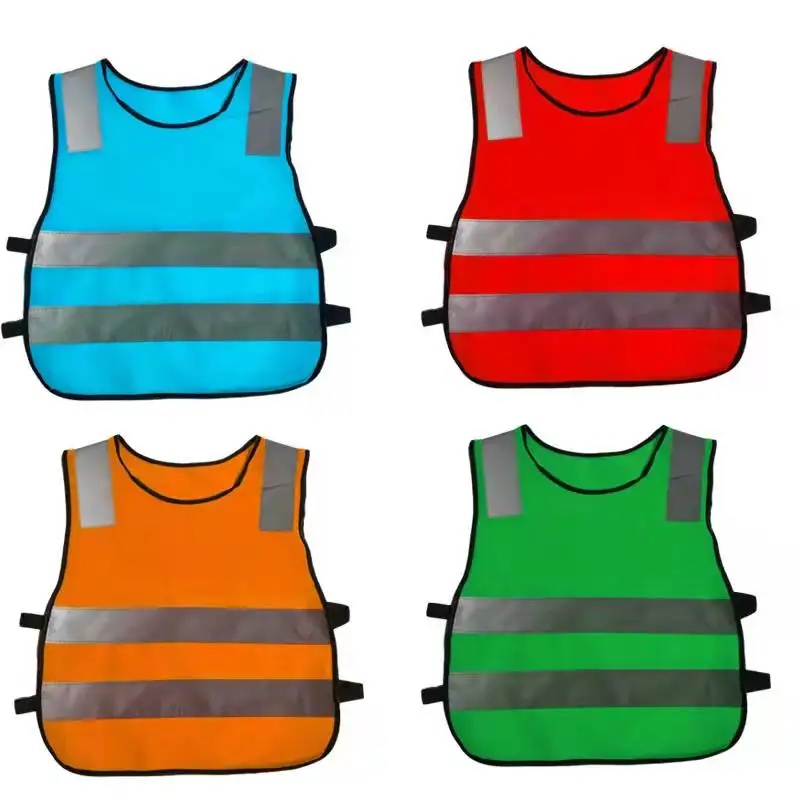 Child Traffic Visibility Water Wholesale Warning Fluorescent Yellow Baby Kids Bike Reflective Safety Vest