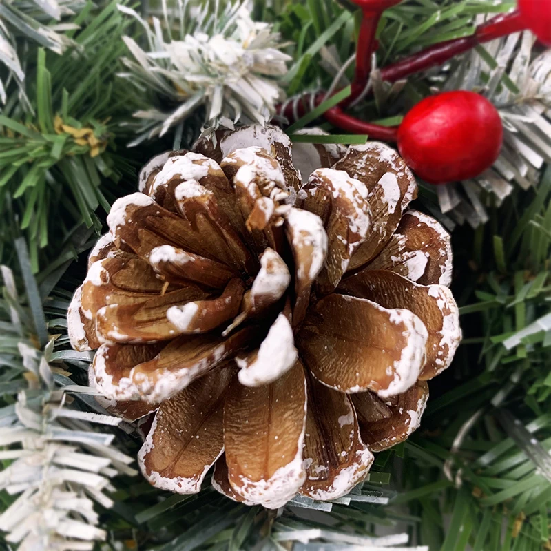 Top End PE &PVC Mixed Party Ornament Artifical Christmas Wreath With Colorful Led Light Christmas Garland