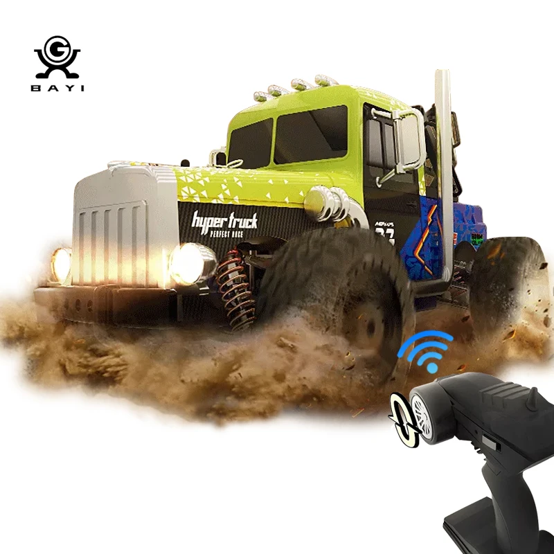 1/16 Масштаб 2 4G гоночный грузовик с дистанционным управлением прицеп 4WD высокоскоростной Дрифт-грузовик игрушечный Радиоуправляемый фермерский транспортер