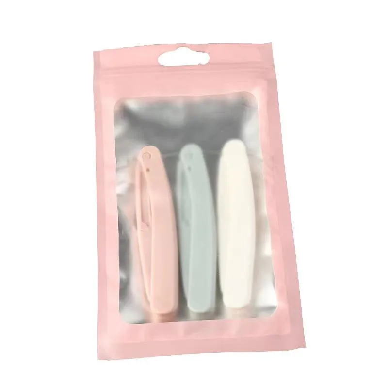 Three-color Foldable Knife Eyebrow Facial Razor Tattoo Blade Plastic Singble Blade Barber Shaving Razor Excellent Plastic