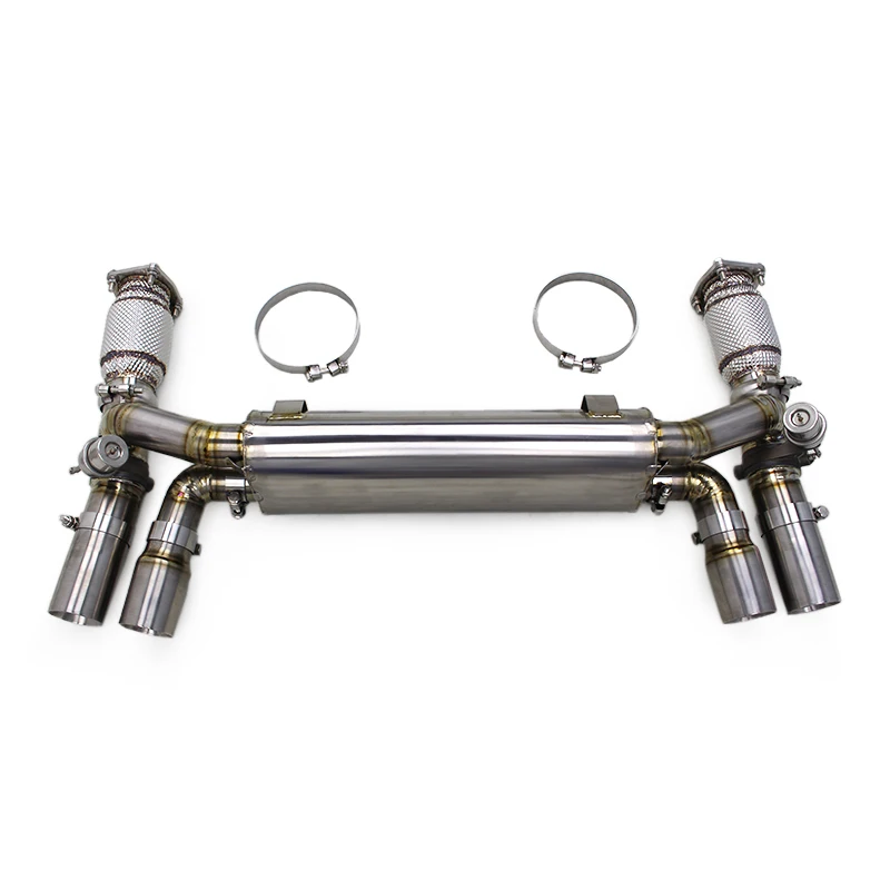 BK Tuning Titanium Catback Exhaust System For Porsche 911 996 TURBO 3.6 1997-2005 SUS304 Downpipe Vacuum Valve Muffler
