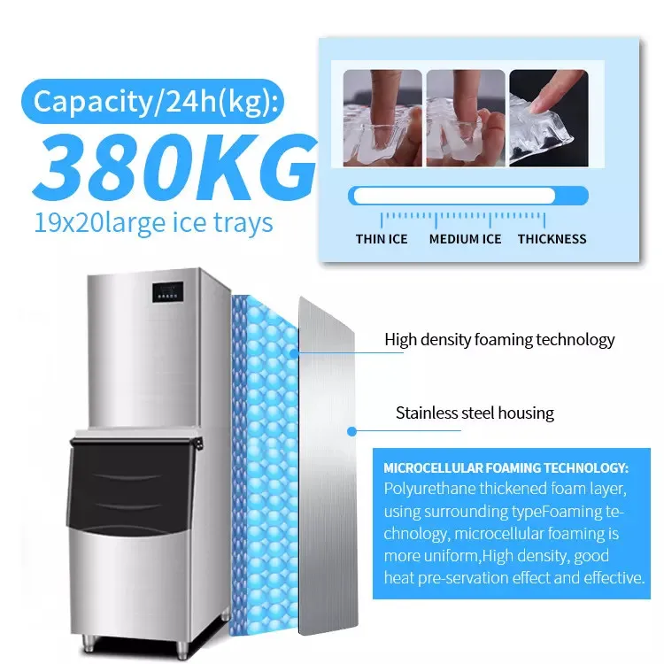 CohoMachine 3800kgs commercial ice dispenser machine ice making machine 500kg