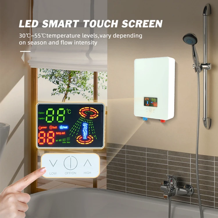 Energy Saving Small Portable Wall Mount Electric Bathroom Tankless Water Heater Mini Instant Electric Water Heater