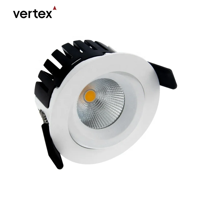 Flicker Free Anti Glare Led Down Light 360 Degree Adjustable Ip44 8W Dimmable Led Downlight Round Recessed Downlight
