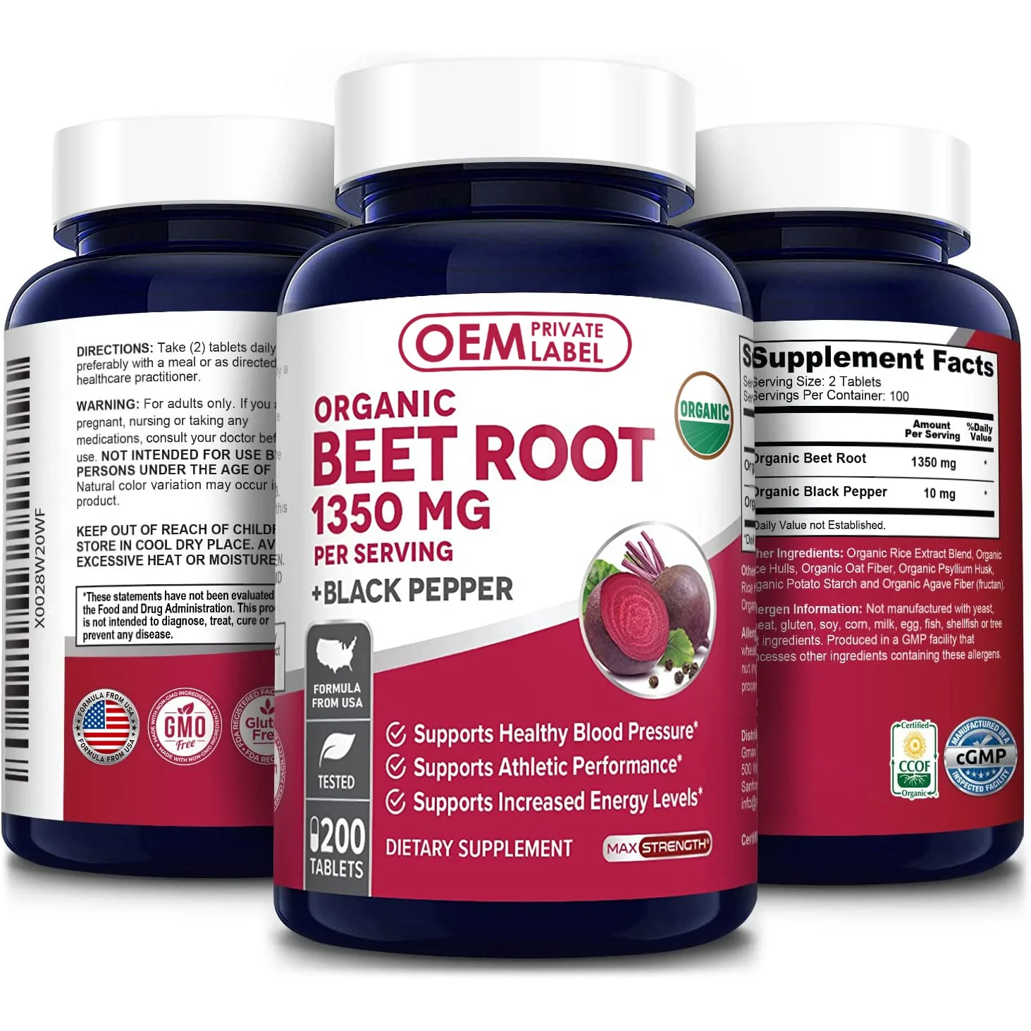 Beet Root Capsules Organic Beet Root Extract 6000 mg Beet Root Tablets With Black Pepper Anti-aging Immune Vitamin Gummies