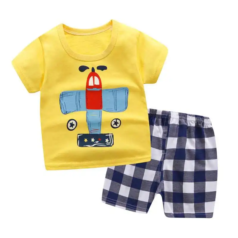 
Summer infant t shirt shorts pure cotton baby short sleeve shorts set 
