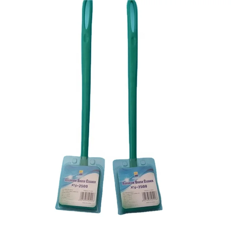 Portable Long Handle fish tank xy 2500 >50cm Coarse Polyester Fiber aquarium filter brush for peceras