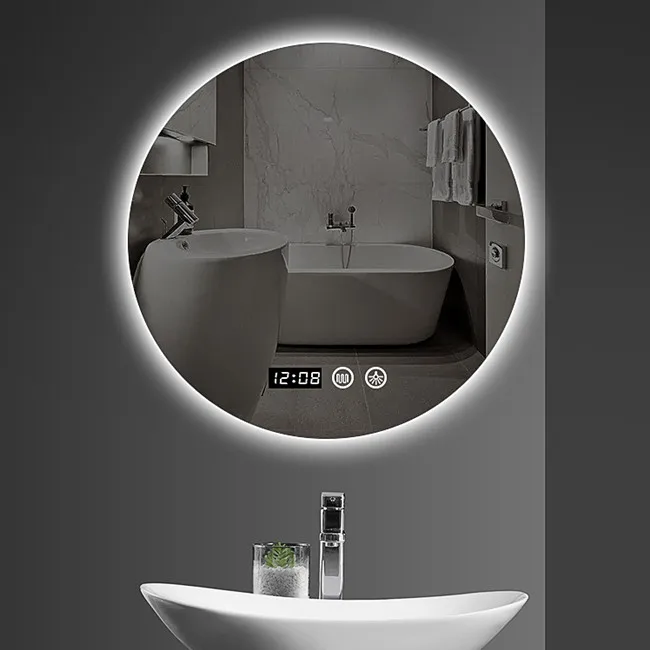 Factory Hot Sale Frameless Bathrooms Led Wall Mirrors Touch Screen Led Bath Smart Mirror  For Bathroom
