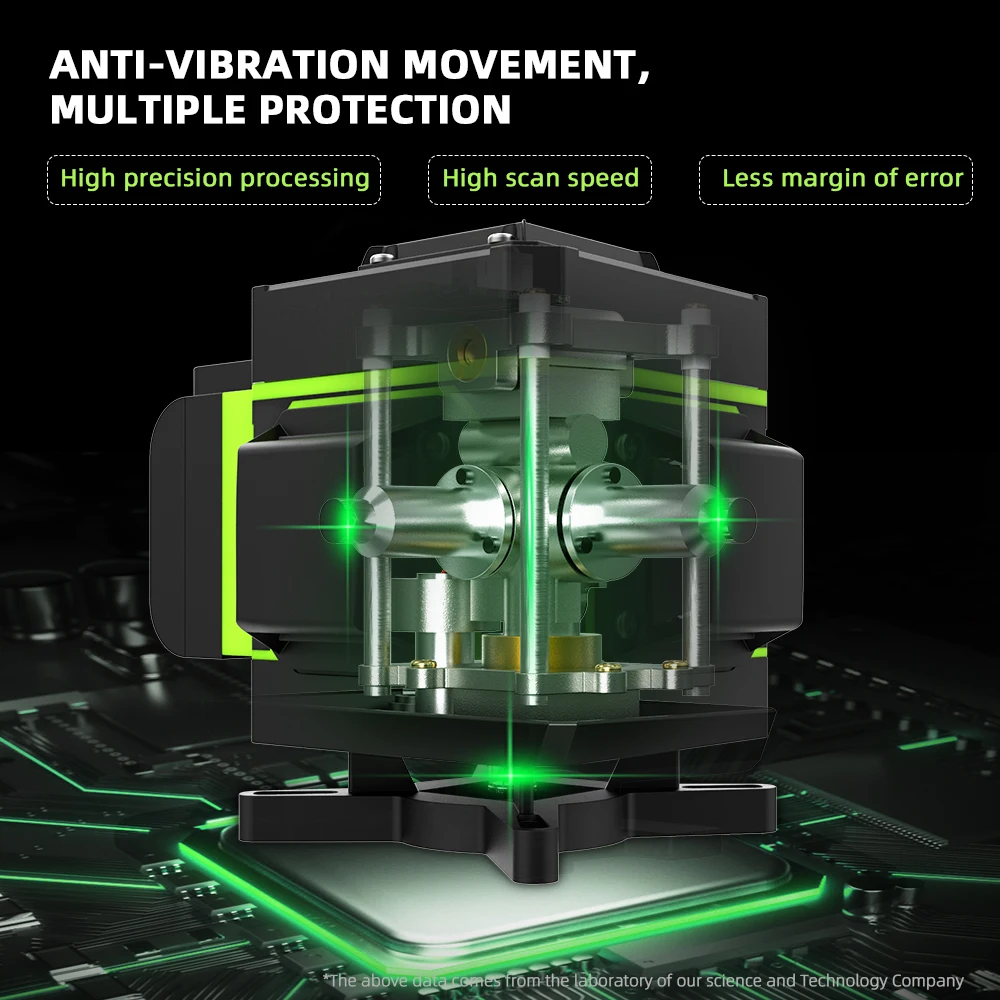 Digital online 4d 16 cross line green 360 rotating laser levels with remote control