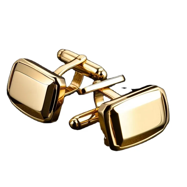 2024 new boyi  Customized Fashion 18k Pure Gold Men Jewelry Wedding Business Gifts Cufflinks for man