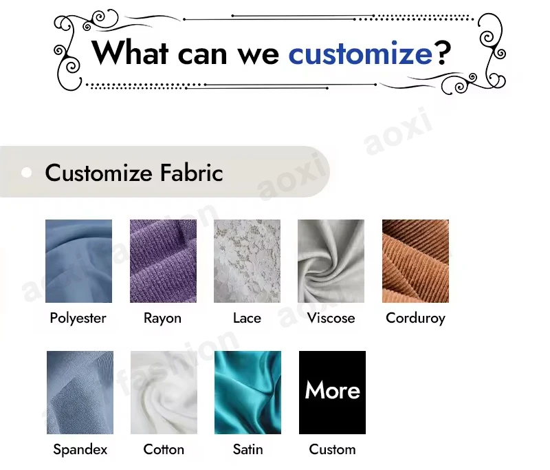 AOXI Fashion Garment Oem Clothing Manufacturers For Customs Clothes Apparel Design Service OEM Casual Womens Dress