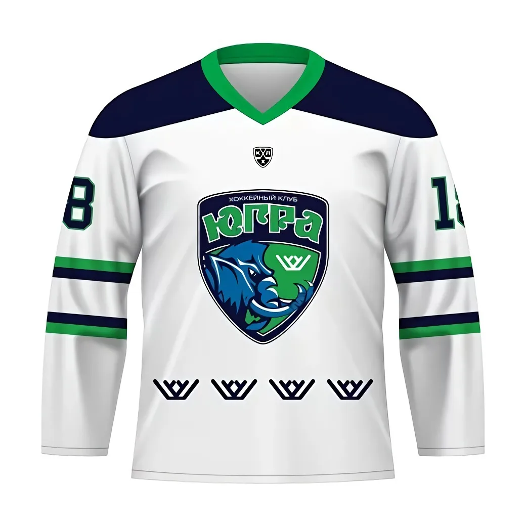 Custom Kunlun Red Star Ice Hockey Uniform HC Yugra Ice Hockey Wear Sublimation KHL Hockey Jerseys