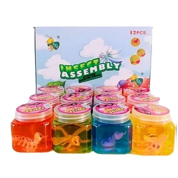 New Fluffy Butter Slime Kit Mixing Color Slime Clay Toys putty Fidget slime Cartoon Animal Crystal Mud