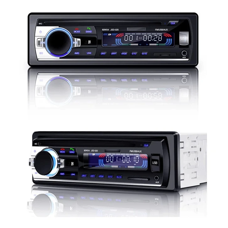 Автомобильный 1DIN MP3 музыкальный плеер радио двойной USB Bluetooth стерео RCA аудио выход 12 В FM/TF/AUX выключение питания с защитой провода памяти